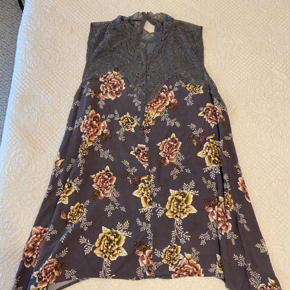 Torrid Floral with Lace Insert Top